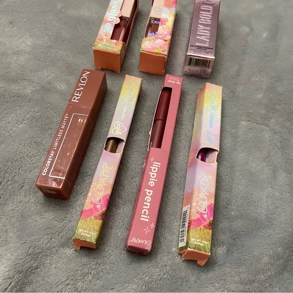 New! 7 pc lip beauty bundle colourpop too faced revlon 27629 - Picture 2 of 6